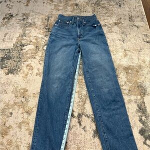 Madewell Straight Leg Denim Jeans in Classic Blue